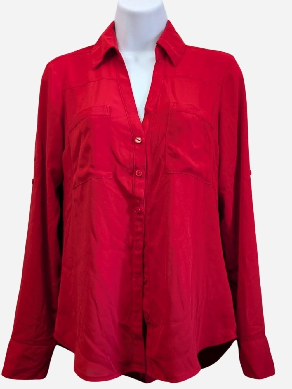 2/$16 | Express Red Button-Down Shirt